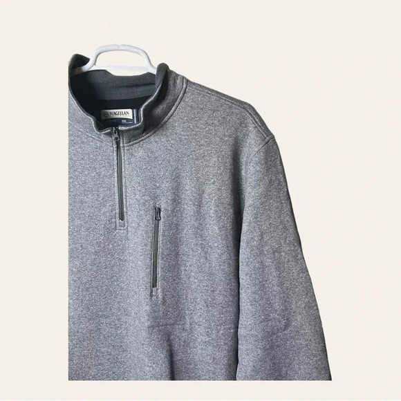0632. MAGELLAN 1/4 ZIPPER HOODIE‎ CLASSIC FIT 3X GREY IN COLOR - Picture 2 of 9
